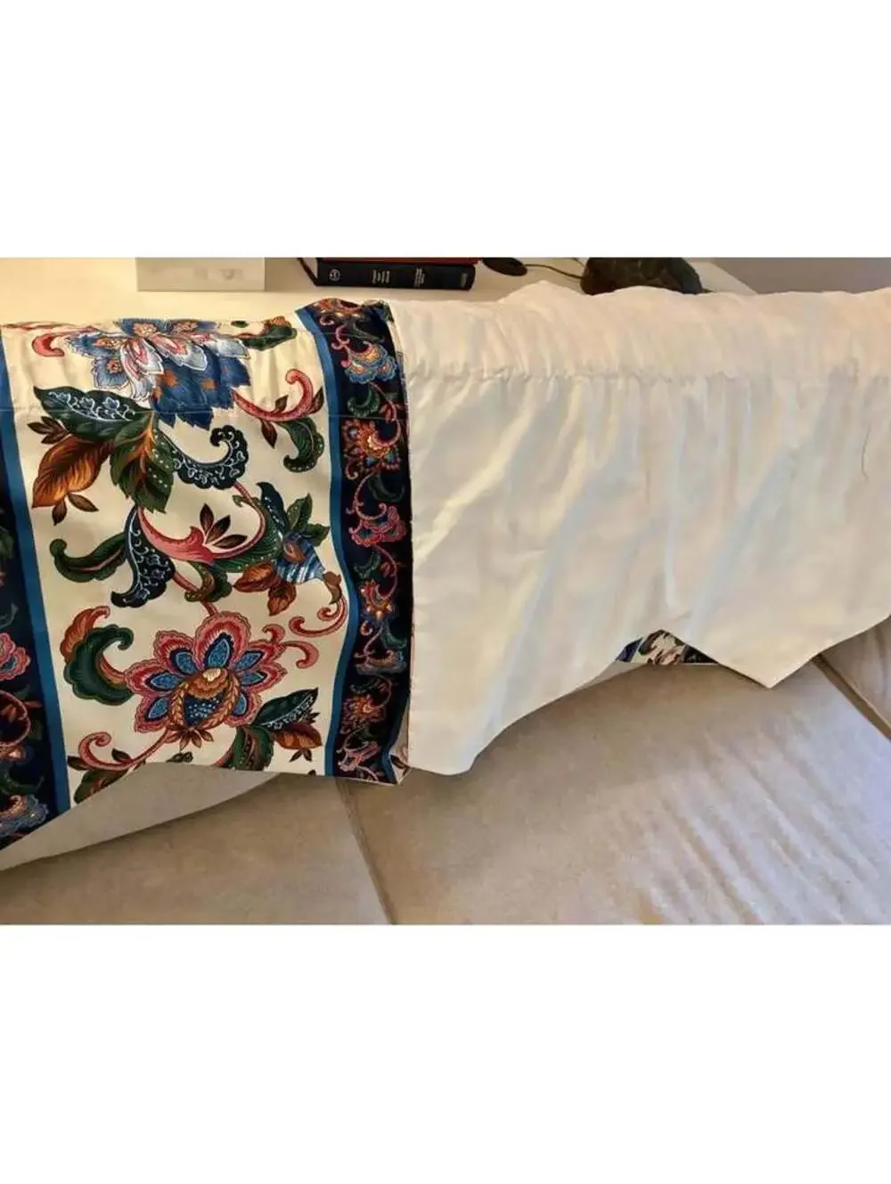Vintage Floral Jacobean Print Extra Wide Custom Valance 180